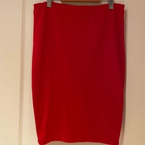 Forever 21+ Red Bodycon Pencil Skirt